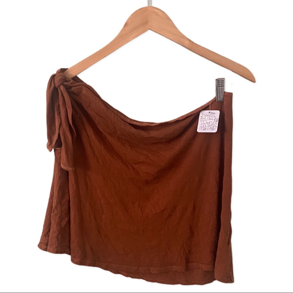 NWT Free People Brown Off the Shoulder Tank